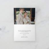 Rustic Bloom Personalized Wedding Bedankkaart (Binnen)