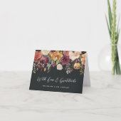 Rustic Bloom Personalized Wedding Bedankkaart (Voorkant)