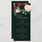 Rustic Bloom | Terracotta en Marsala Red Floral Menu (Voorkant / Achterkant)