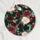 Rustic Bloom | Terracotta Marsala Liefde en Bedank Bedankjes Labels (Achterkant)