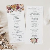 Rustic Bloom Wedding Ceremony Program Programma