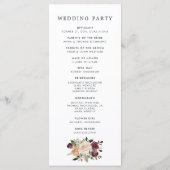 Rustic Bloom Wedding Ceremony Program Programma (Achterkant)