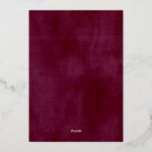 Rustic Bloom Wedding Folie Uitnodiging (Achterkant)