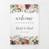 Rustic Bloom Wedding Welcome Letter Itinerary Drieluik Programma (Cover)