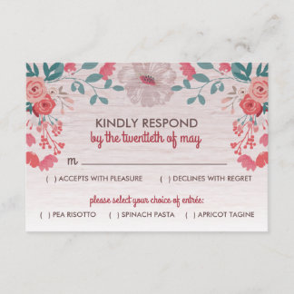 Rustic Blossom 3,5-inch x 5-inch RSVP-Kaarten RSVP Kaartje
