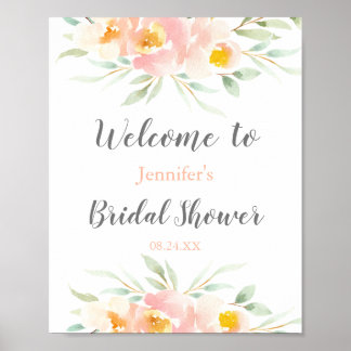 Rustic Blossom Vrijgezellenfeest Welkom Poster
