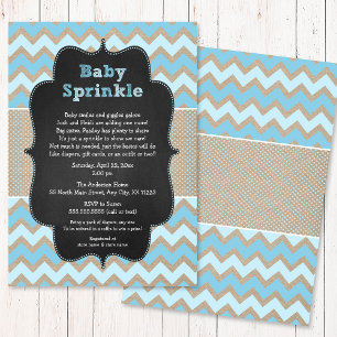 Rustic Blue Baby Sprinkl Invitation / baby shower 
