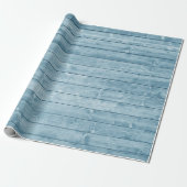 Rustic Blue Barn Wood Cadeaupapier (Uitgerold)