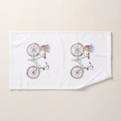 Rustic Blue Bicycle Lavender Floral Bad Handdoek (Handdoek)