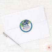 Rustic Blue Blueberryjam Potlabel Ronde Sticker (Envelop)