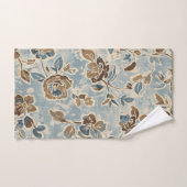 Rustic Blue Brown Tan Floral (Serviette à main)