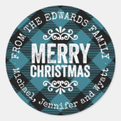 Rustic Blue Buffalo Vérifier les étiquettes cadeau (Devant)