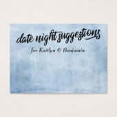 Rustic Blue Date Night Suggestions Cartes Nouveaut (Devant)