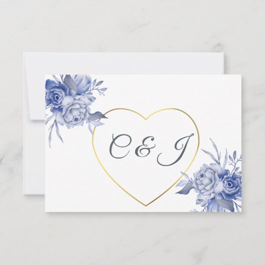 Rustic Blue Eucalyptus Waterverf Floral Foliage Save The Date (Achterkant)