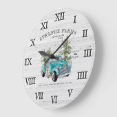 Rustic Blue Farmhouse Truck Grote Klok (Hoek)