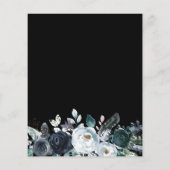 Rustic Blue Floral Budget Wedding Invitations (Achterkant)