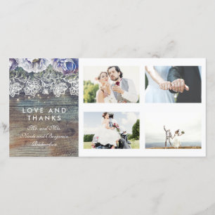 Rustic Blue Floral Weddenschap Bedankt