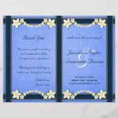 Rustic Blue Floral Wedding Programme Modèles (Devant)