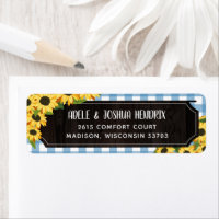 Rustic Blue Gingham & Sunflower BBQ Baby shower