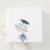 Rustic Blue Green Floral Waterverf Wedding Bedankjes Labels (In situ)