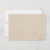 Rustic Blue Hydrangea Lace & Burlap Wedding RSVP Kaartje (Achterkant)