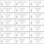 Rustic Blue Leafy Nom d'hôte Étiquettes de adresse (Devant)