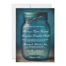 Rustic Blue Mason Jar country Wedding