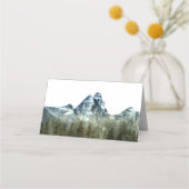 Rustic Blue Mountain Wedding Table Number (Achterkant)