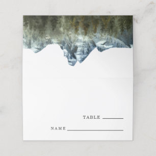 Rustic Blue Mountain Wedding Table Number
