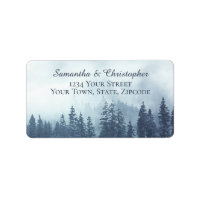 Rustic Blue Pine Forest Outdoor Weddenschap