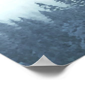 Rustic Blue Pines 4 Table Wedding Seating Chart Poster (Hoek)