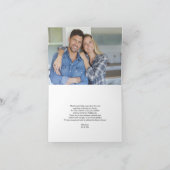 Rustic Blue Silver Winter Wood Dank je Bedankkaart (Binnen)