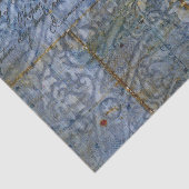 Rustic Blue Texture Decoupage Tissue Paper Tissuepapier (Detail)