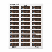 Rustic Blue Vlinder Label (Full Sheet)