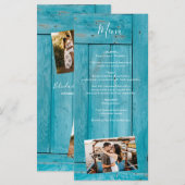 Rustic Blue Wood 4 Menu (Voorkant / Achterkant)