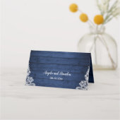 Rustic Blue Wood Mason Jar Lights Wedding (Achterkant)