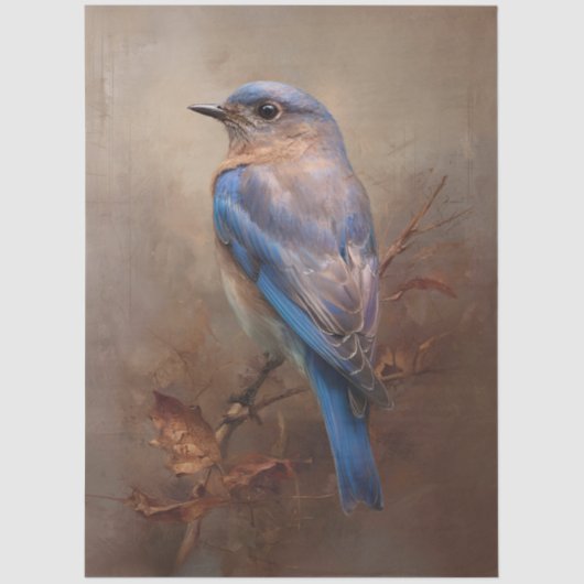 Rustic Bluebird Decoupage Tissuepapier (Voorkant)