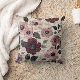 Rustic Blush Bloem Motief Linnen (7) Kussen