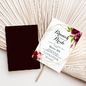 Rustic Blush Burgundy Brunch met bride Shower Kaart