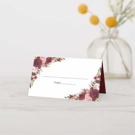 Rustic Blush Burgundy Flowers Wedding (Voorkant)