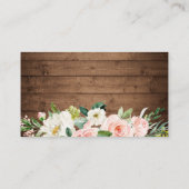 Rustic Blush Floral Breng een Baby shower Kaart (Achterkant)
