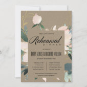 RUSTIC BLUSH FLORAL WATERVERF REHEARSAL DINNER KAART (Voorkant)