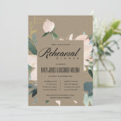 RUSTIC BLUSH FLORAL WATERVERF REHEARSAL DINNER KAART (Staand voorkant)