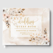 Rustic Blush Gold Frame Livre Mariage d'automne (Recto)