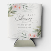 Rustic Blush Greenery Floral Bunch Baby shower Blikjeskoeler (Voorkant)