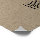 RUSTIC BLUSH KRAFT GOLD FLORAL WEDDING WELKOM POSTER (Hoek)