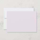 Rustic Blush Paarse White Floral Wedding RSVP Kaartje (Achterkant)