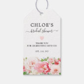 Rustic Blush Pink Peony Floral Vrijgezellenfeest Cadeaulabel (Voorkant)