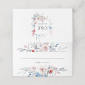 Rustic Blush Pink Waterverf Floral Square Weddensc (Buitenkant ongevouwen)