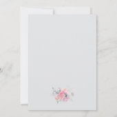 Rustic Blush Pink Waterverf Floral Wedding Kaart (Achterkant)